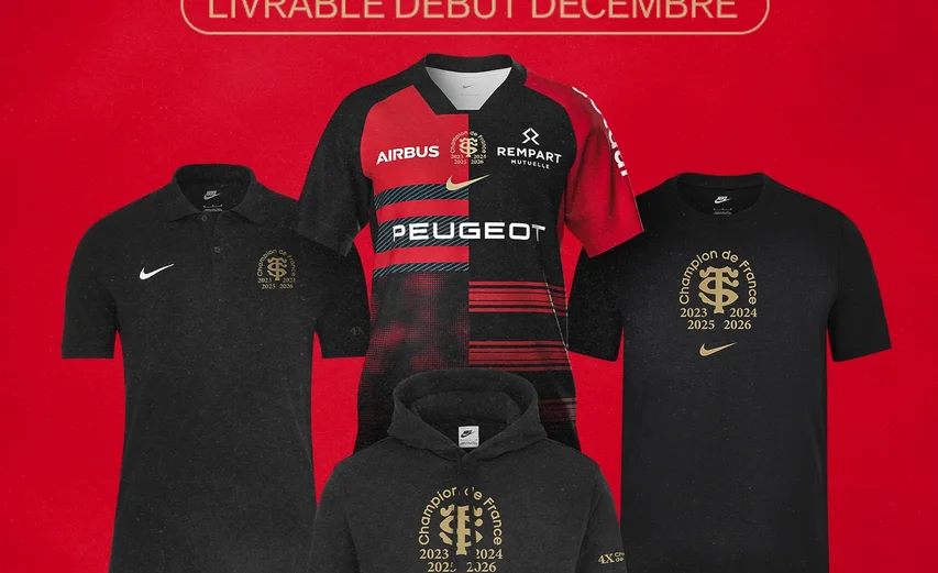 TOULOUSE : Rugby – Le Stade Toulousain immortalise son 25ème sacre avec une collection Nike légendaire